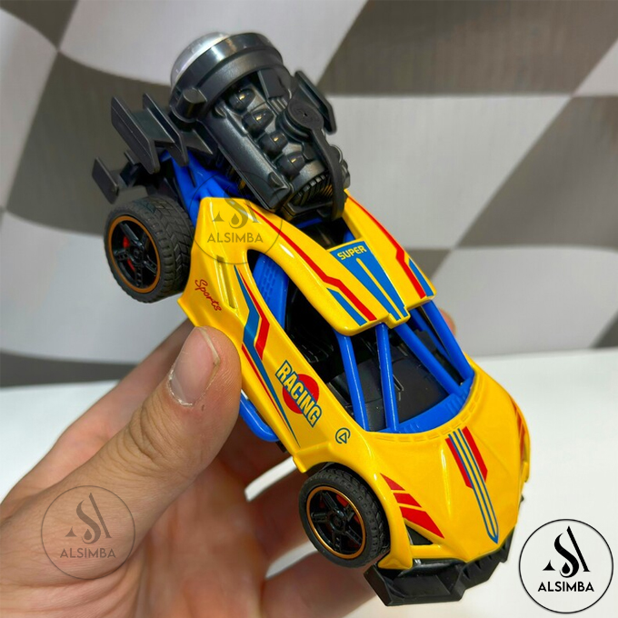 Super Speed Racing Rock Monster Smoke Spray Function Pull Back Diecast Metal Model Car For Kids Size 5 Inches