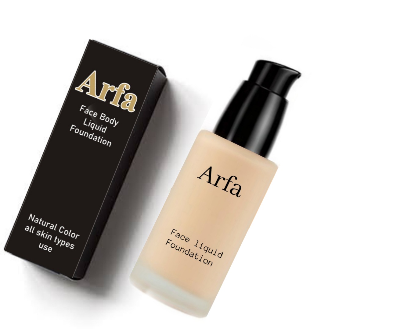 Arfa Cosmetics Long Lasting Liquid Full Skin Coverage Soft Matte Foundation Vitamin C All Skin Types Use Waterproof 40Ml