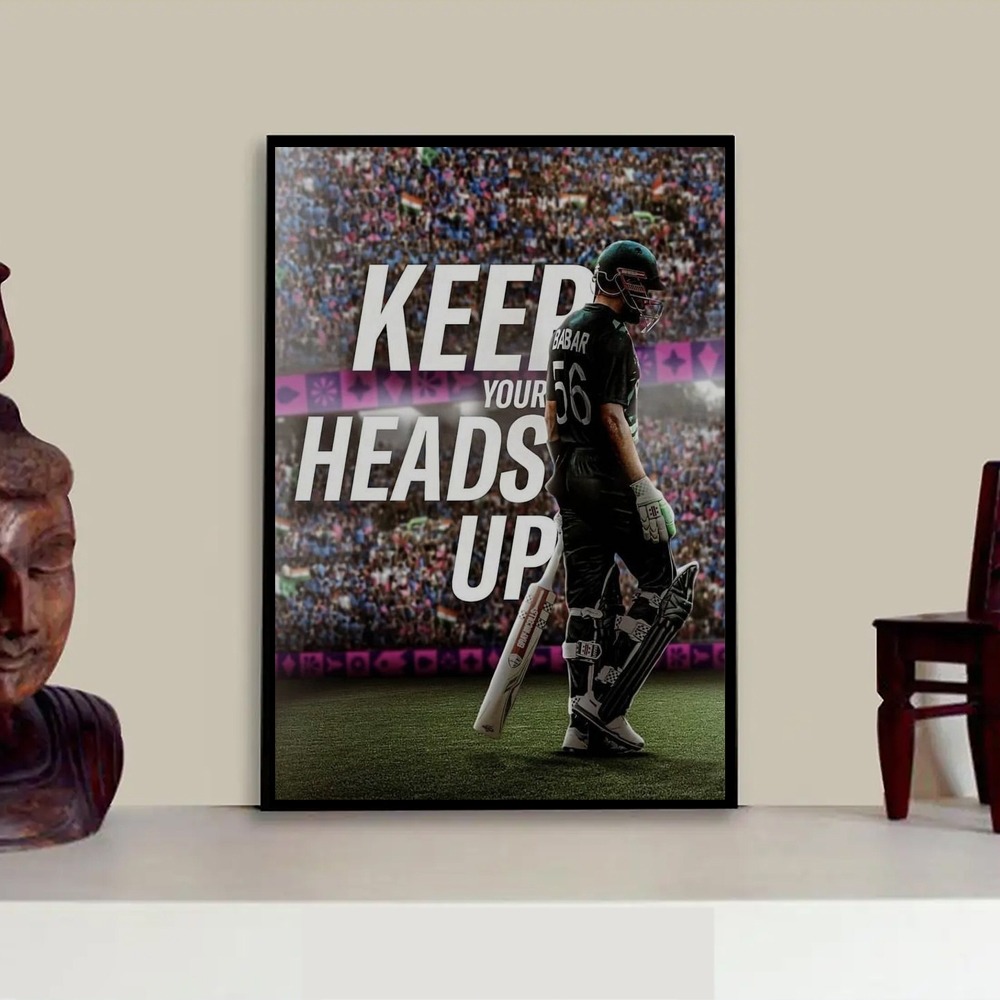 Babar Azam Photo Frame For Bobby Cricket Brilliance Fans Wall Hanging Digital Printed