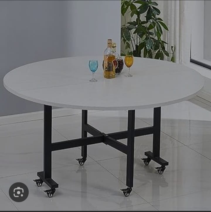 HOME ROUND FAMILY EATING TABLE PORTABLE FOLDING TABLE