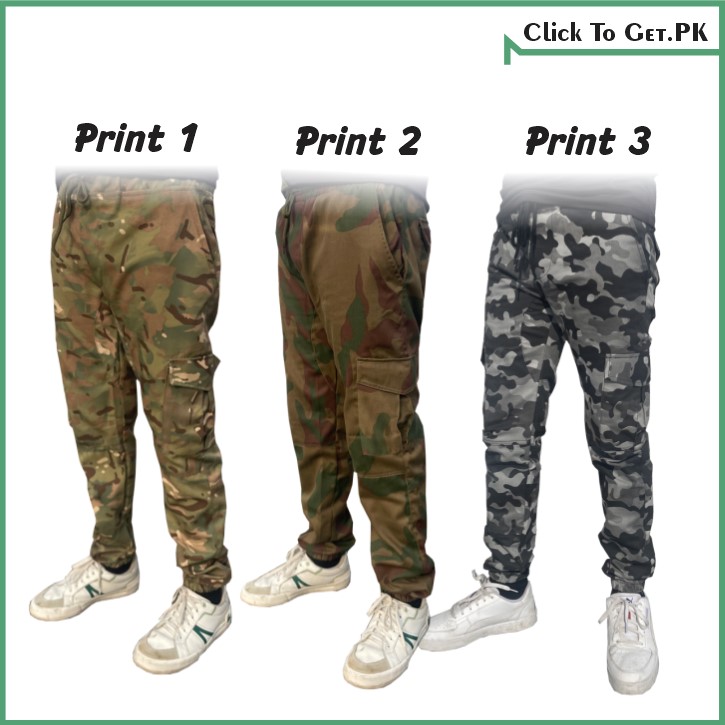 Men's Camo Cargo Pants Lightweight Wild Army Military Outdoor Trousers with 6 Pockets / Camo Pants Cotton Casual Work Hiking Pants with 6 Pockets