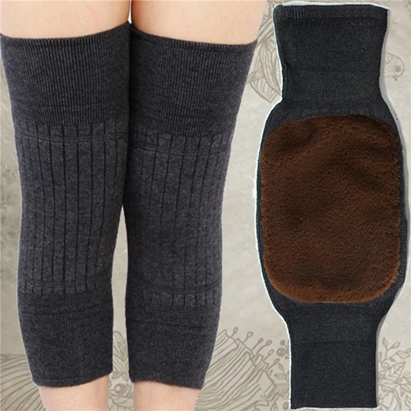 Women Men Winter Leg Warmer Warm Knee Brace Pad Thicken Knee Warmers Knee Stocking Tights