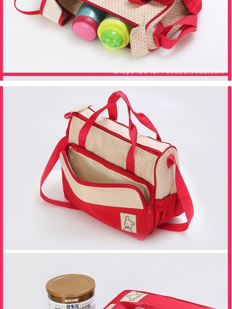 Baby Diaper Bag 5pcs Multicolor