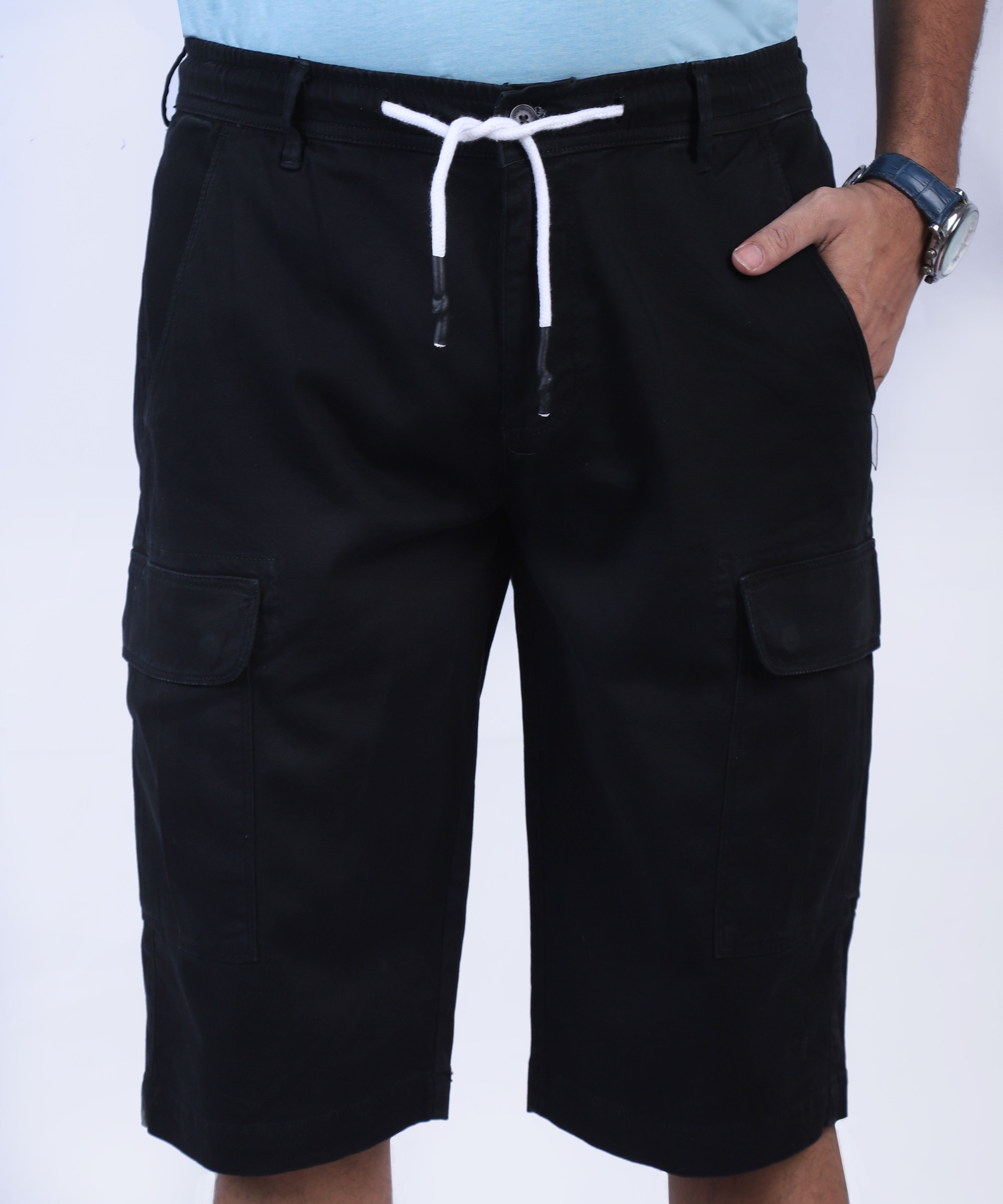 HashBack Elasticated Cargo Shorts For Men - Fashionable And Stylish Men's Summer Wear, Ideal For Wash-And-Wear
