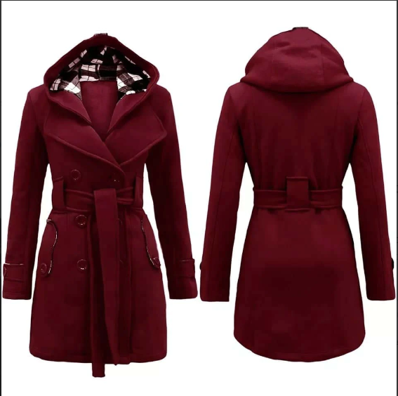 Latest Trench Hooded Check Style Winter Hooded Coats.