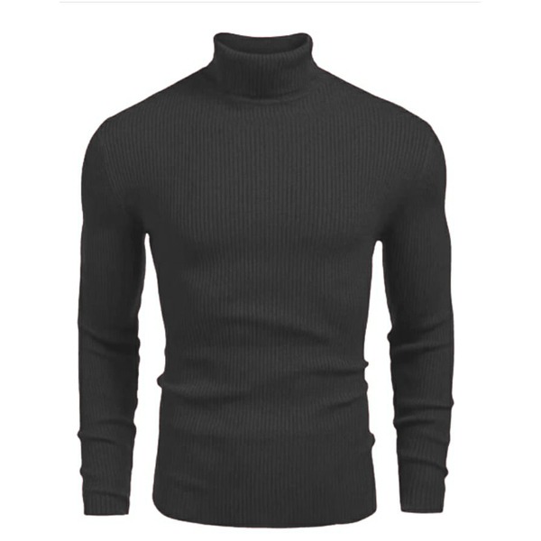 Trendy Fashion Premium Quality Slim Fit O-neck Lightweight Long Sleeve High Neck Turtleneck Elegant Sweaters for Men at Faiq Store