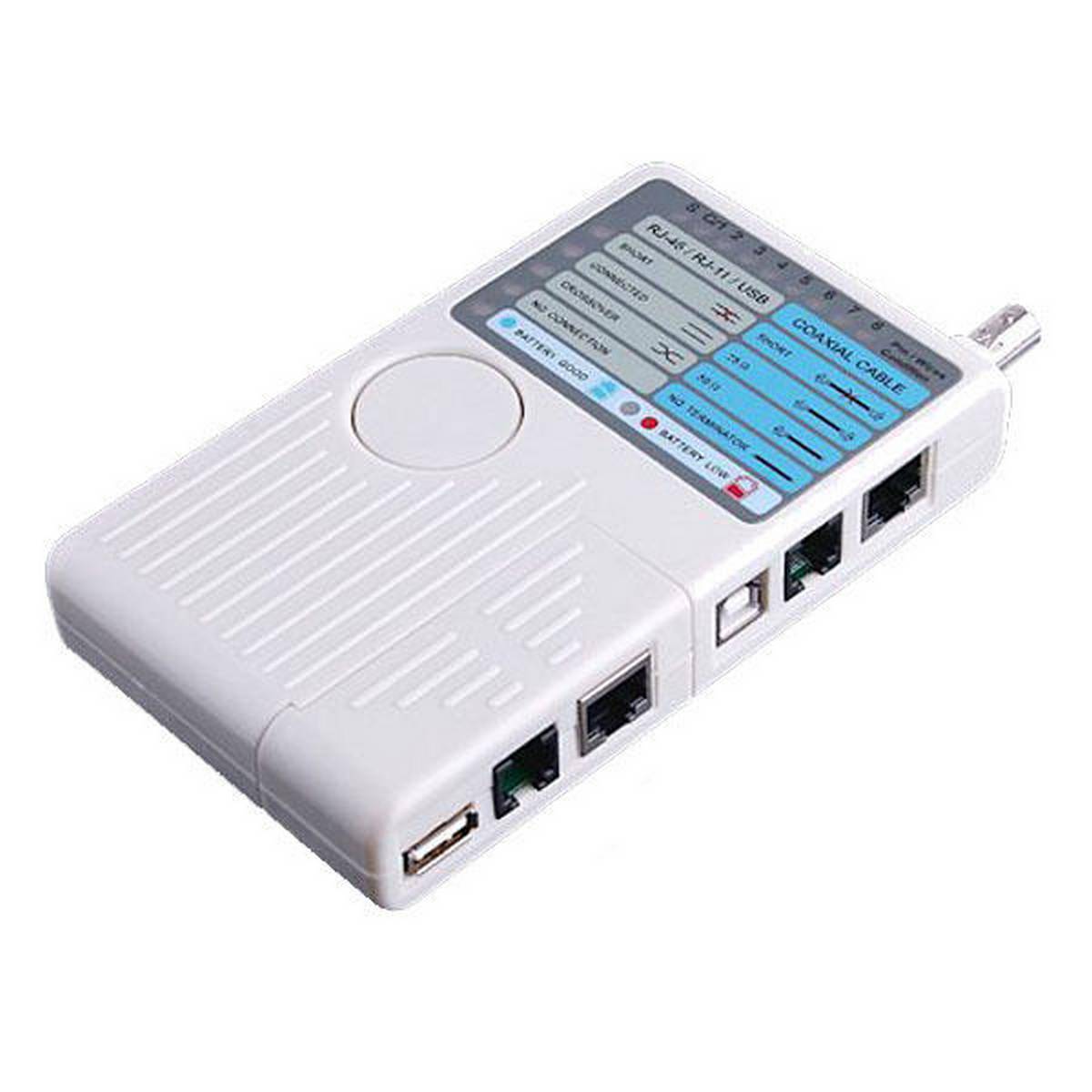 Remote Cable Tester Meter 4-in-1 Remote RJ11 RJ45 USB BNC LAN Network ...