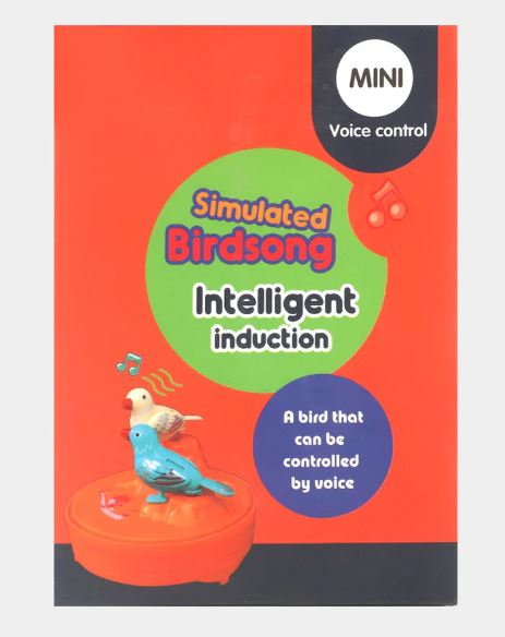 Voice Control Talking Bird Cage Toy – Electric Mini Parrot with Light & Sound, Hand Sensor Chirping Singing Bird Toy for Kids, Realistic Electronic Birdcage