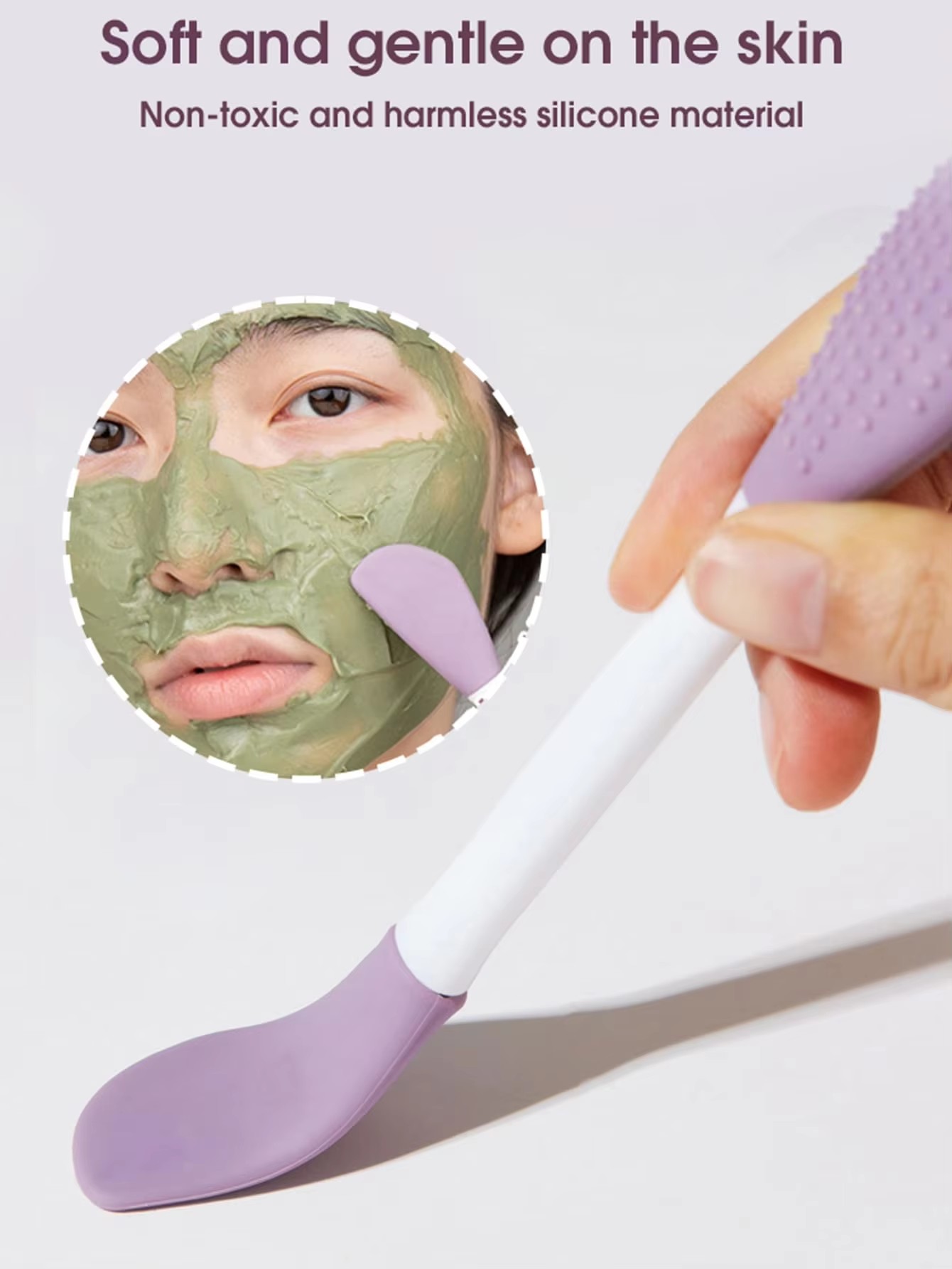 1Pc Double Head Silicone Mask Brush Facial Cleansing Brush Face Wash Massager Brush Mask Mud Scraper Beauty Face Skin Care Tools