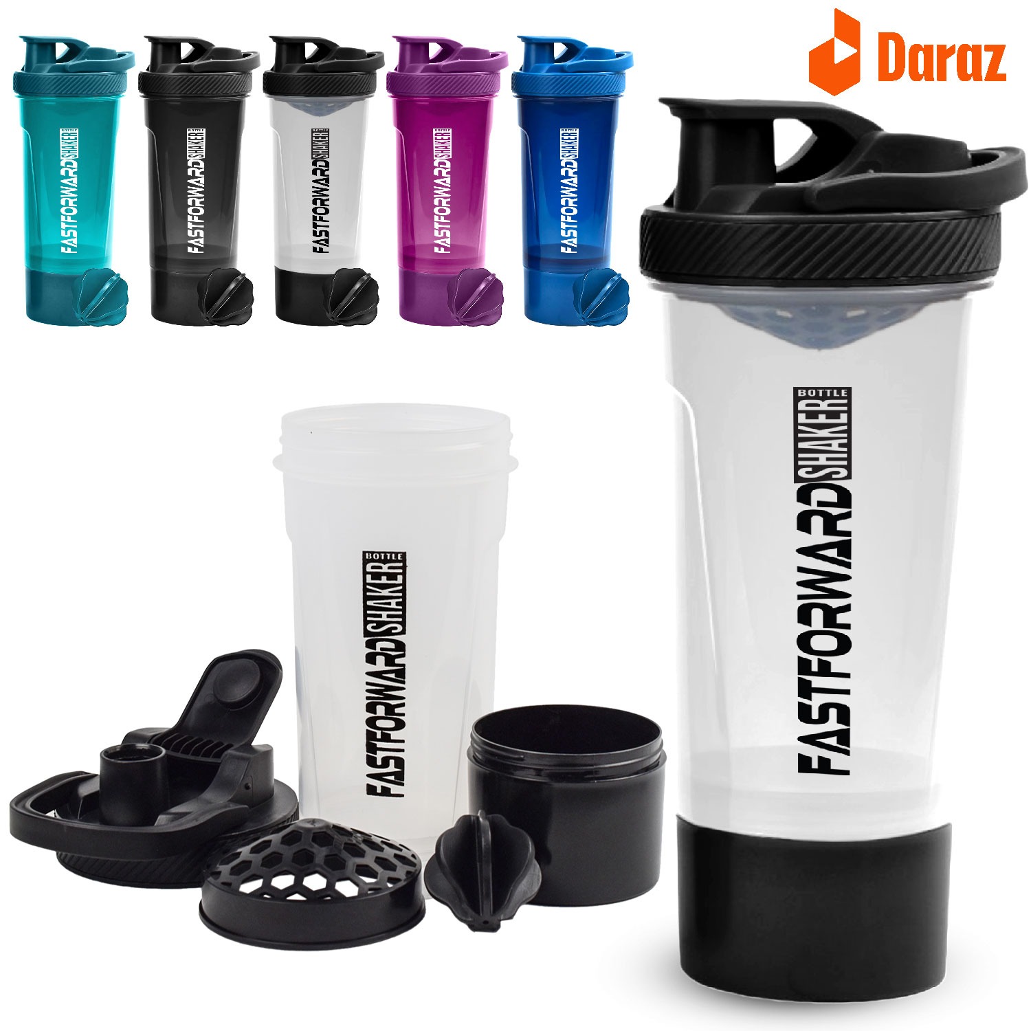 Maximize Your Workouts with Our 24-Ounce Protein Shaker Bottle – Ideal for Pre & Post-Workout Nutrition, Featuring Twist and Lock Protein Box Storage!