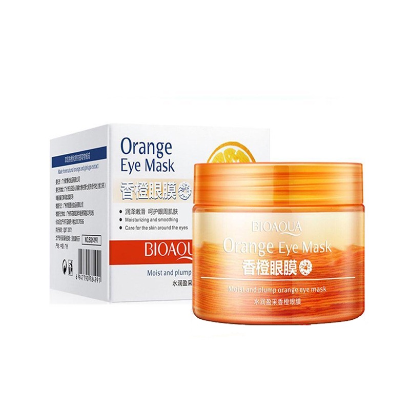Bioaqua Orange Eye Mask ,Gold Eye Mask Patch for Women Dark Circle Gel (80 PATCH)-BQY0900