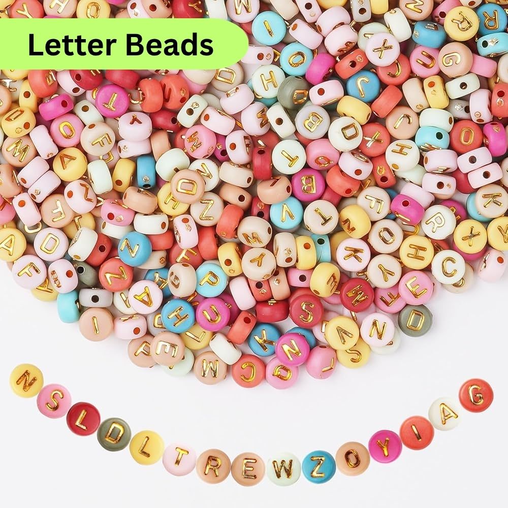 26/50/100/150/500 letters jewelry making alphabets Mix alphabets round beads ideal for arts and crafts jewelry making and bracelets jewelry making accessories jewelry making kit Alphabet Beads Flat Round White Letter Beads By - SAMS Collection