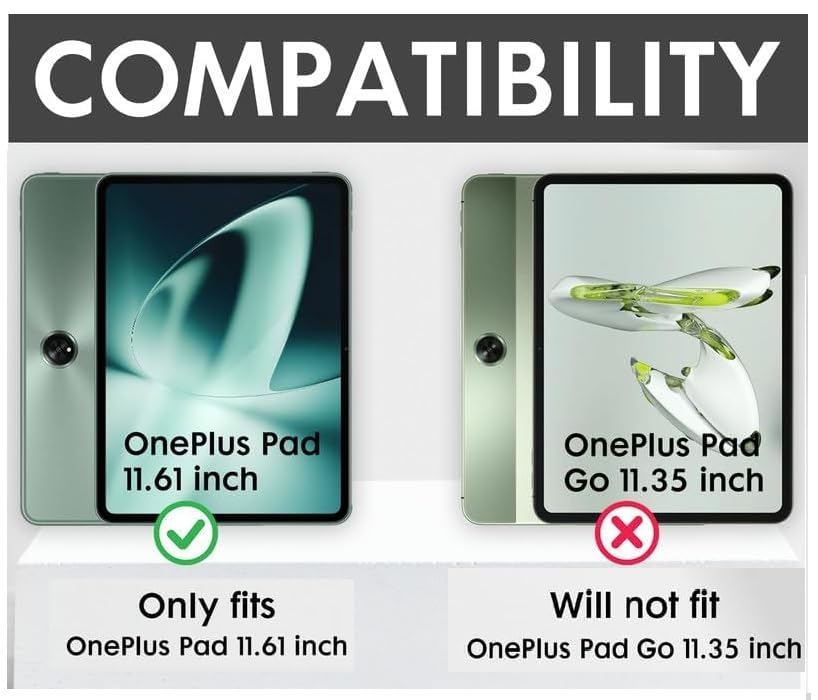 Case for OnePlus Pad 11.6 inch & Oppo Pad 2/3 11.6 inch - 360 Degree Rotatable Smart Flip Case