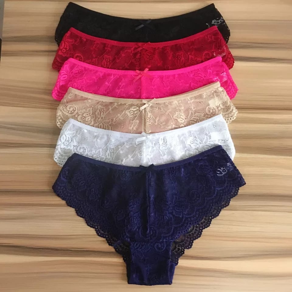 Pack of 2 Lace Net Transparent Panties for Women - Soft Cotton, Adjustable Fit, Daily Wear
