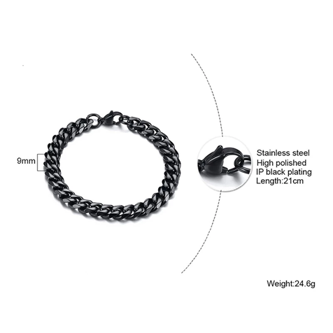 AlRashid Shopping Store Black Neck Chain With Free Bracelet For Girl & Boys