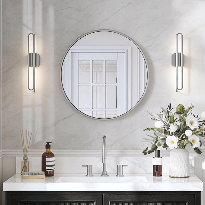 Trusted Trends | High-Definition Vanity Mirror – Round 24x24 Inches - Timeless Elegance