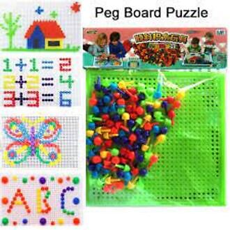 Peg Board Puzzle For Kids - Pegged - jigsaw Brain Game For Boys and Girls