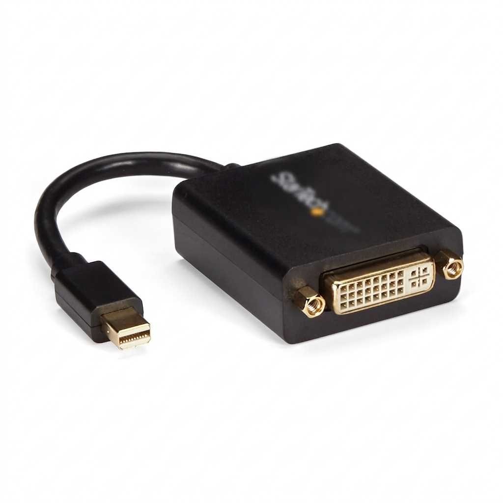 Mini DisplayPort to DVI Adapter Converter 1080p mDP or Thunderbolt 1/2 Mac/PC to DVI Monitor Genuine Used Branded