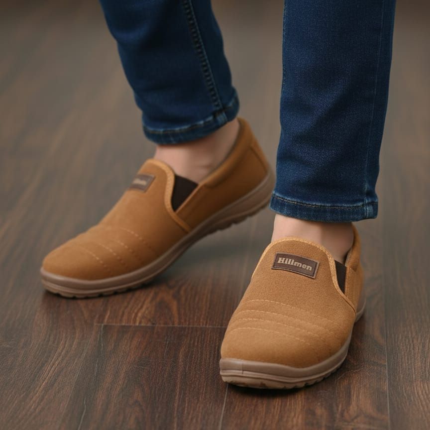 Men’s Comfortable Slip-On Casual Shoes – Soft Fabric & Lightweight Sole