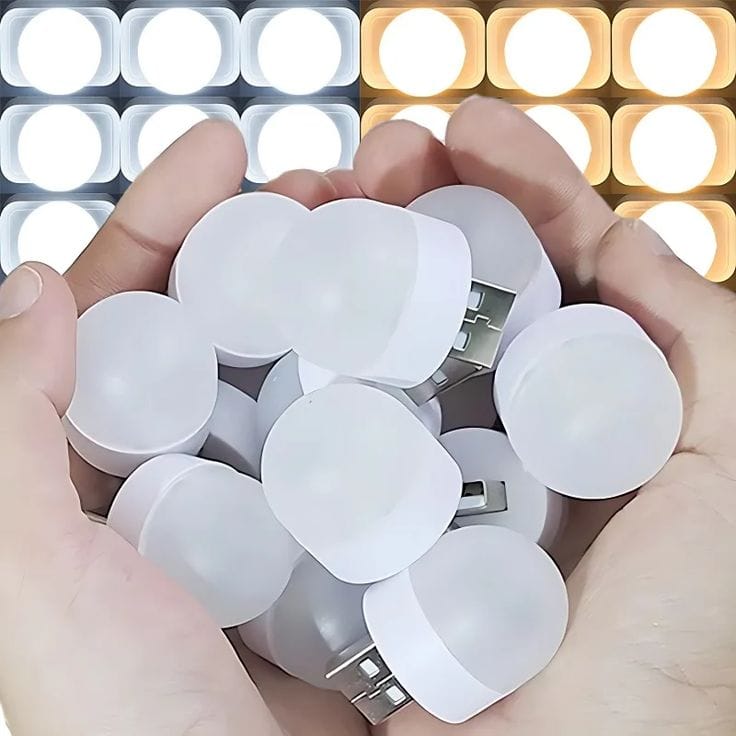 Pack of 5 & 1 USB LED Night Bulb | Night Bulb | LED Night Light | USB Light | USB Bulb | Night Light | Universal for Laptops, Power banks, Mobile Chargers & Other USB supported port