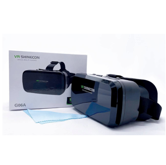 Shinecon G06A 3D Virtual Reality Headset for 4.5-7.0 Inch Smartphones with Adjustable Goggles and High-Resolution Lenses