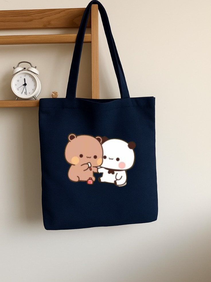 Chic & Playful Printed Tote Bag for Girls