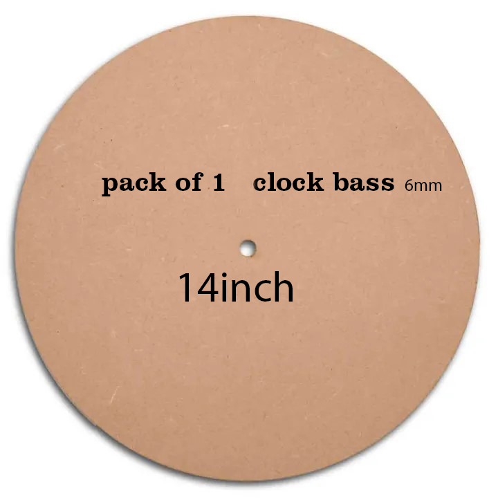 MDF wooden clock base 14 inch MDF sheet clock base round MDF clock for your craft resinart work