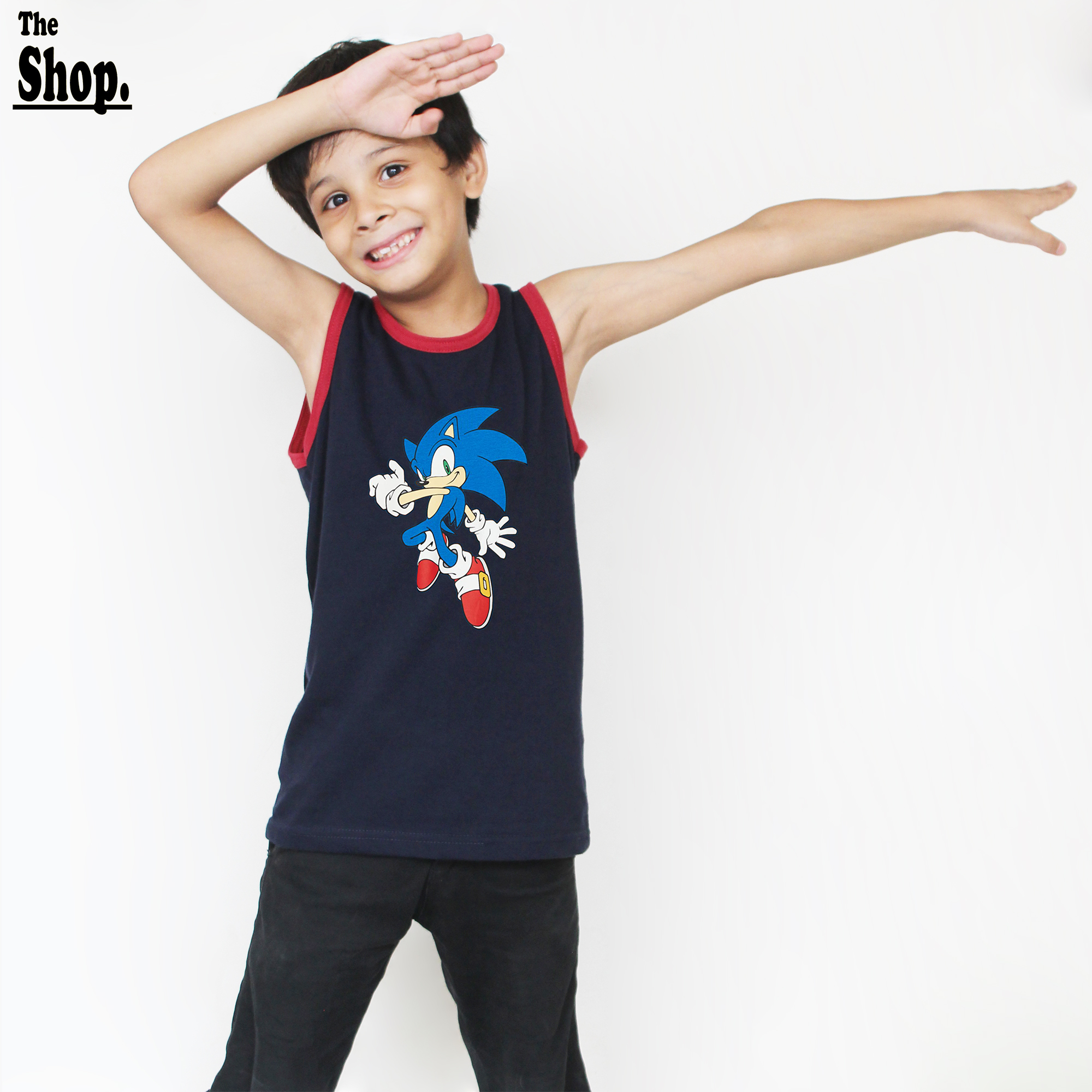 The Shop - Sonic Tank Top Sando For Boys & Girls Kids, 1 Years To 14 Years - AB-STH1