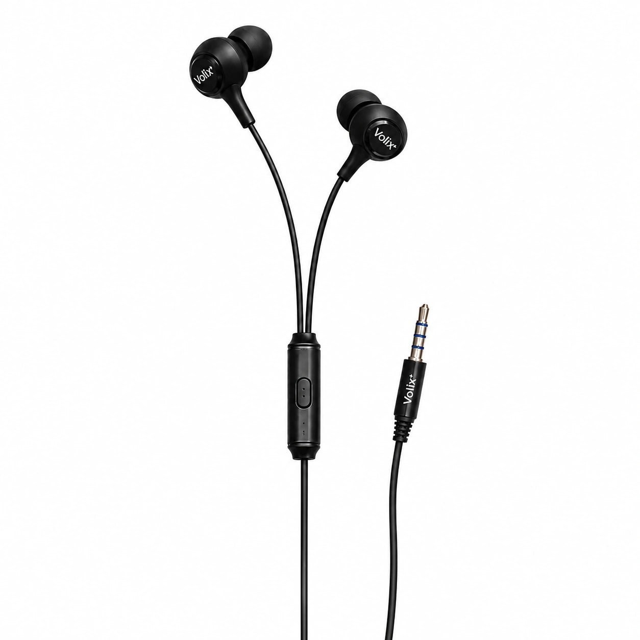 Volix V-9 Stereo Earphones - Extra Bass Wired In-Ear Handsfree with Gaming HD Mic - 3.5mm Jack - Noise Isolation - Inline Controls - Tangle-Resistant Cable - For Mobile, Laptop and PC