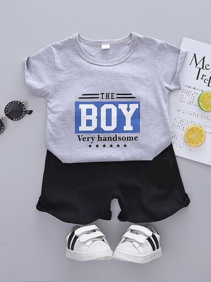 T-Shirts And Short Pants For Kids Baby Boys And Baby Girls Round Neck Short Sleeves Tee Top's Clothes Sets Dresses Outfit