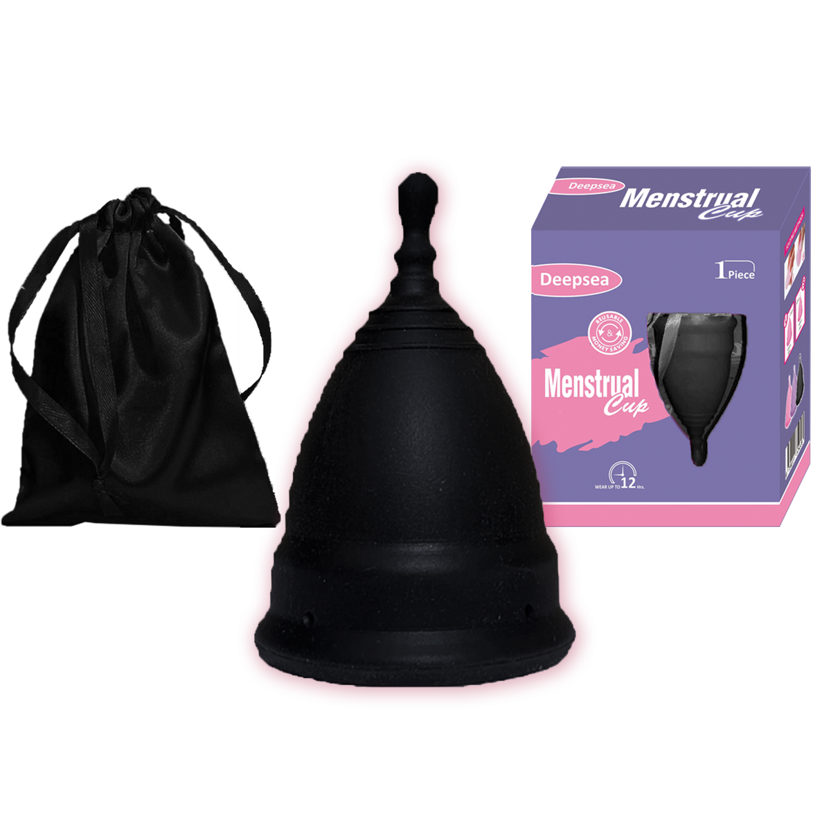 Menstrual Cup Black Color Large & Small Deepsea Life Sciences Daraz.pk