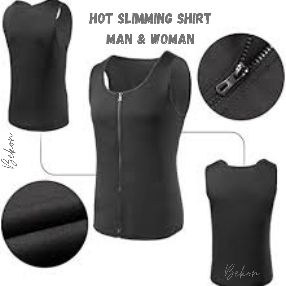 Men's & Women's Body Hot Shaper Shirt | Hot Shaper Compression Shirt for Weight Loss | Body Shaping & Fat Burning | Thermal Waist Slimming Shirt for Men & Woman | Workout & Posture Correcting Shirt"