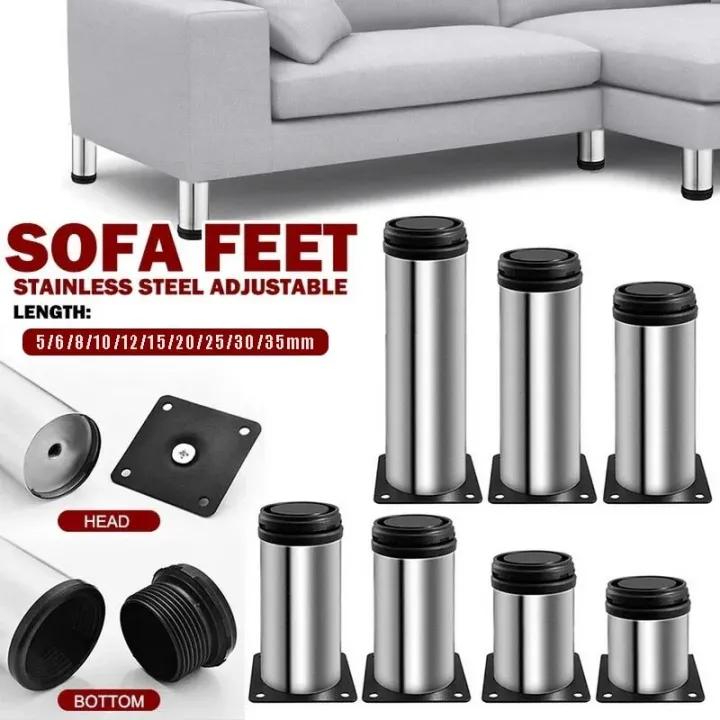 Furniture Legs 4 inches pack of 4 | Adjustable Metal and Wooden ...