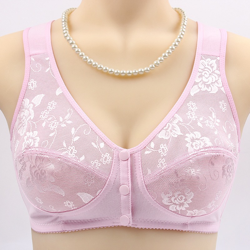 Front Open Wide Strap Non Padded Non Wired Maternity Nursing Bra Plus Size