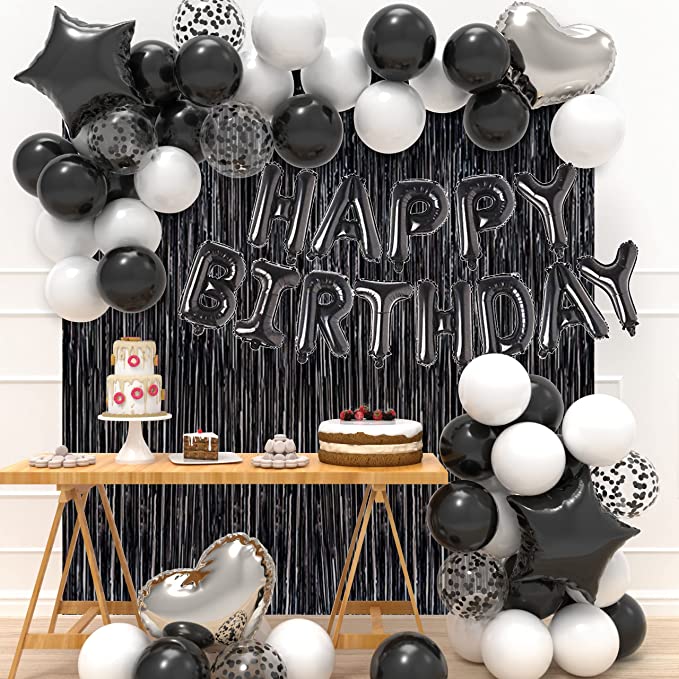 Happy Birthday Blue Decoration Set Including Birthday Foil + 30 Balloons + 5 x Confetti Balloons
