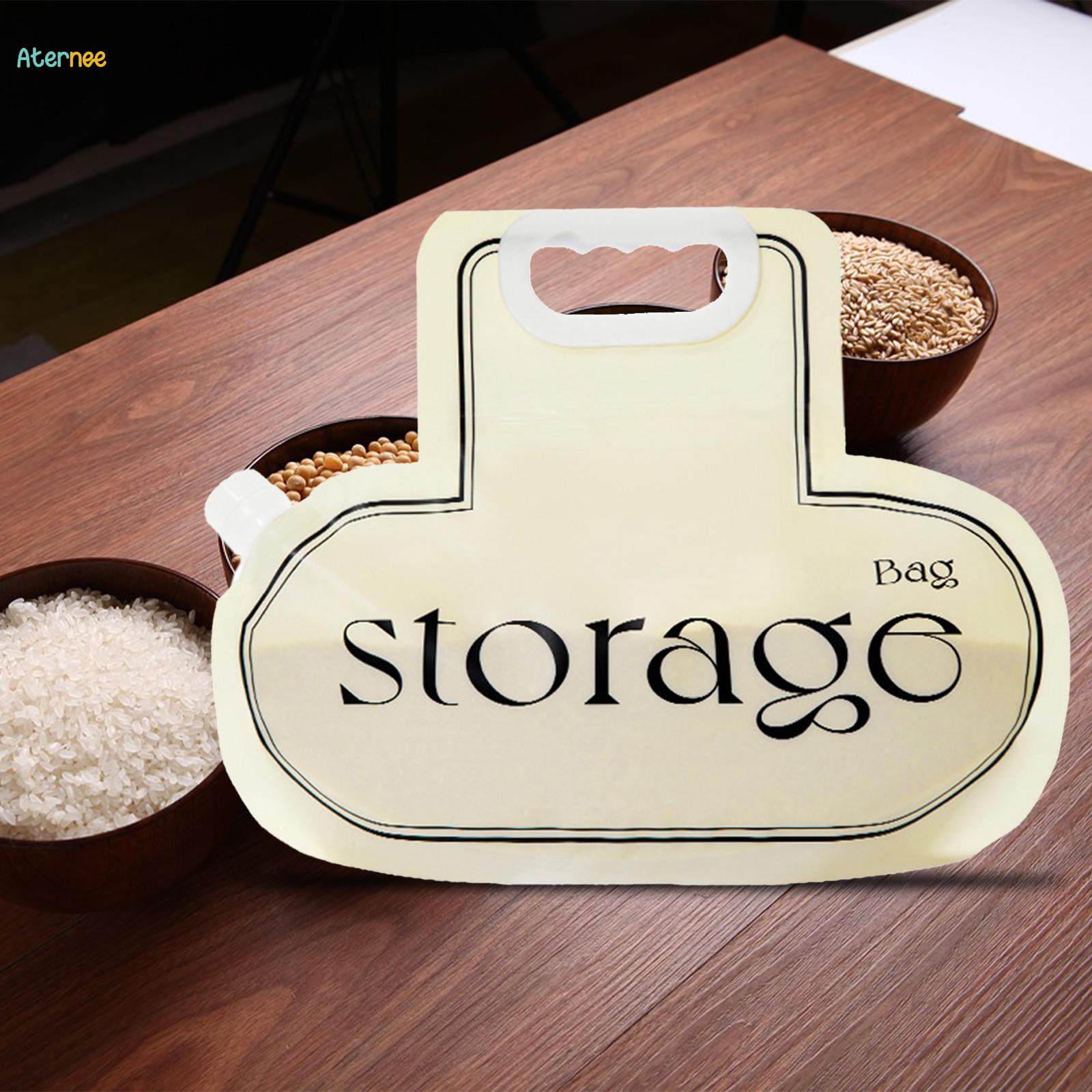 Food Storage Bag Airtight Cereal Storage Containers Pouch Kitchen Organizer 1-Pcs