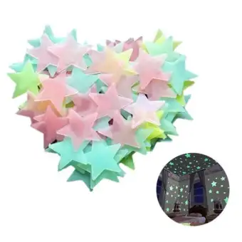 Glow In The Dark Stars Decal Wall Stickers Artistic Home Glowing