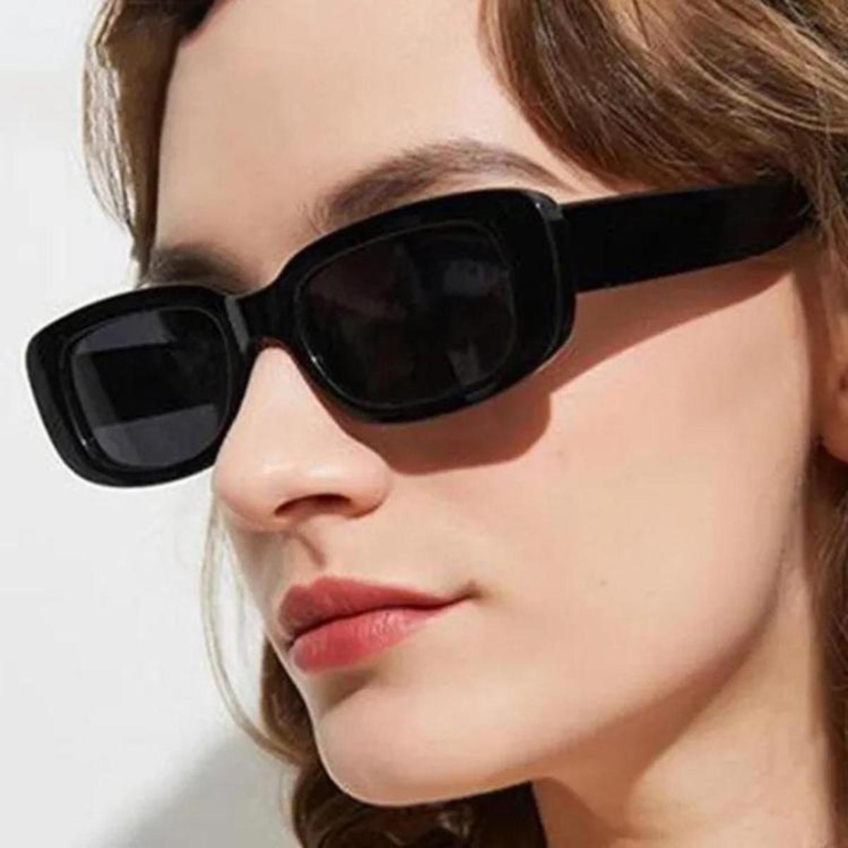 Classic Rectangle Leopard Frame Sunglasses For Women