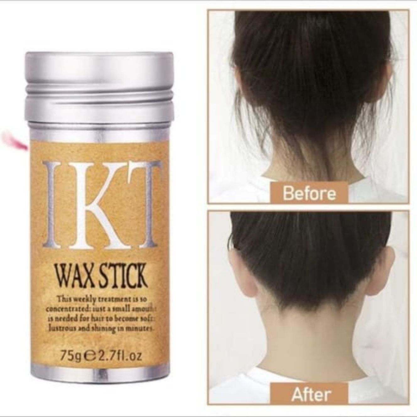 IKT Stick Professional Hair Styling Wax Stick Strong Hold Smooth Finish, and Frizz Control