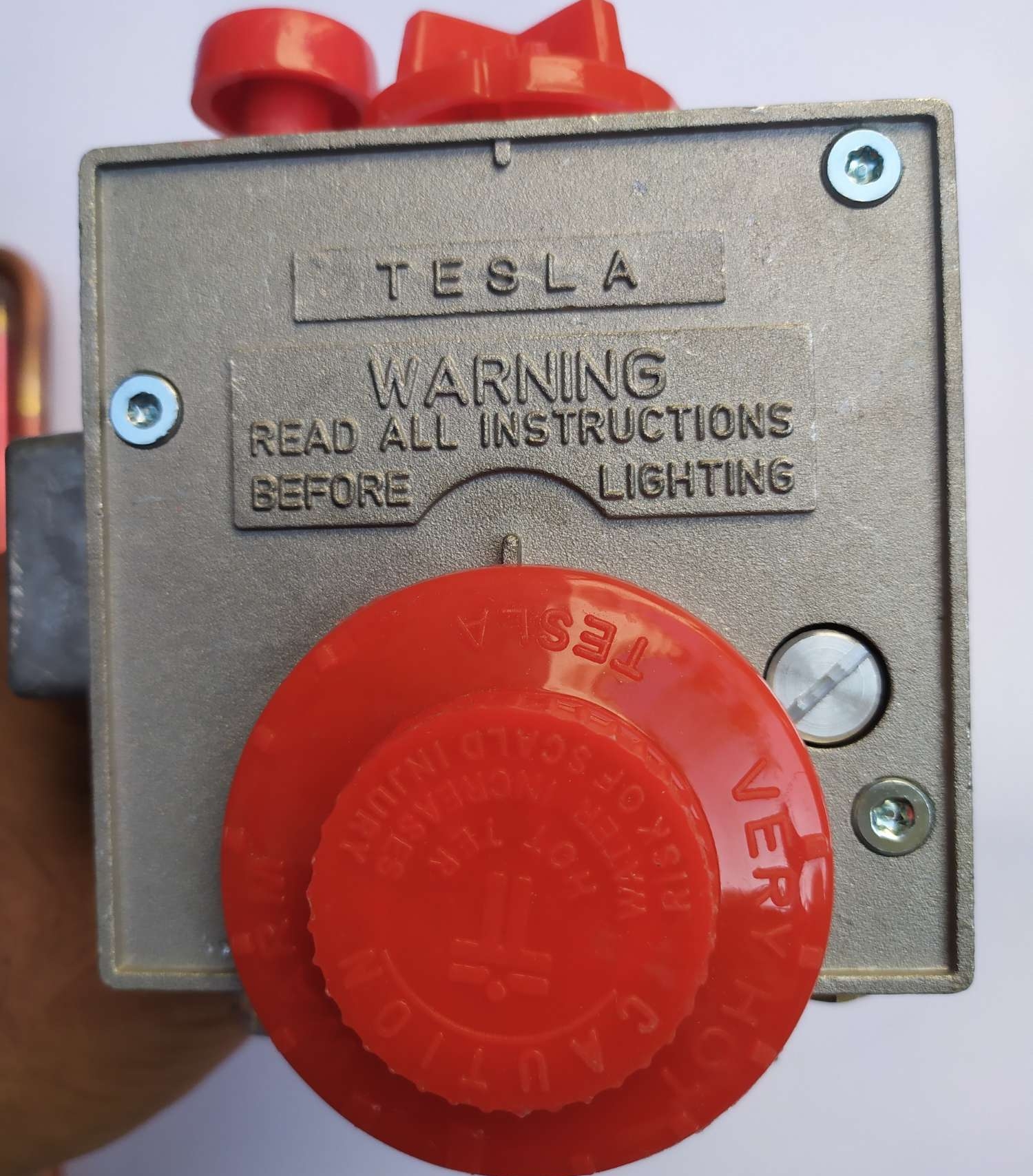Gas geyser thermostat TESLA UNITROL complete with thermocouple wire and  pilot pipe new