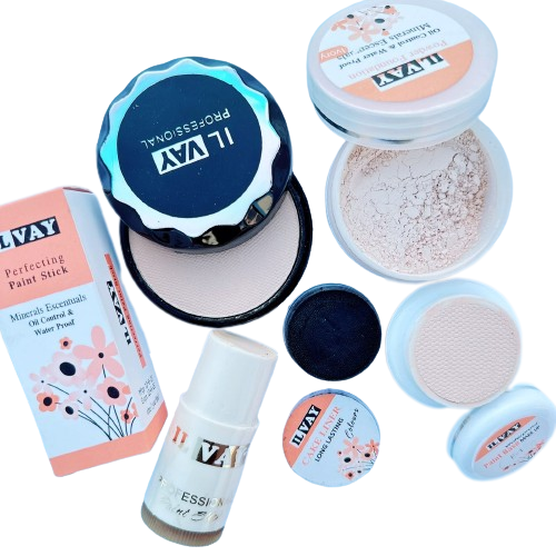 Deal of 05 - Foundation Stick, Compact Powder, Loose Powder, Cake Liner, Handi Base