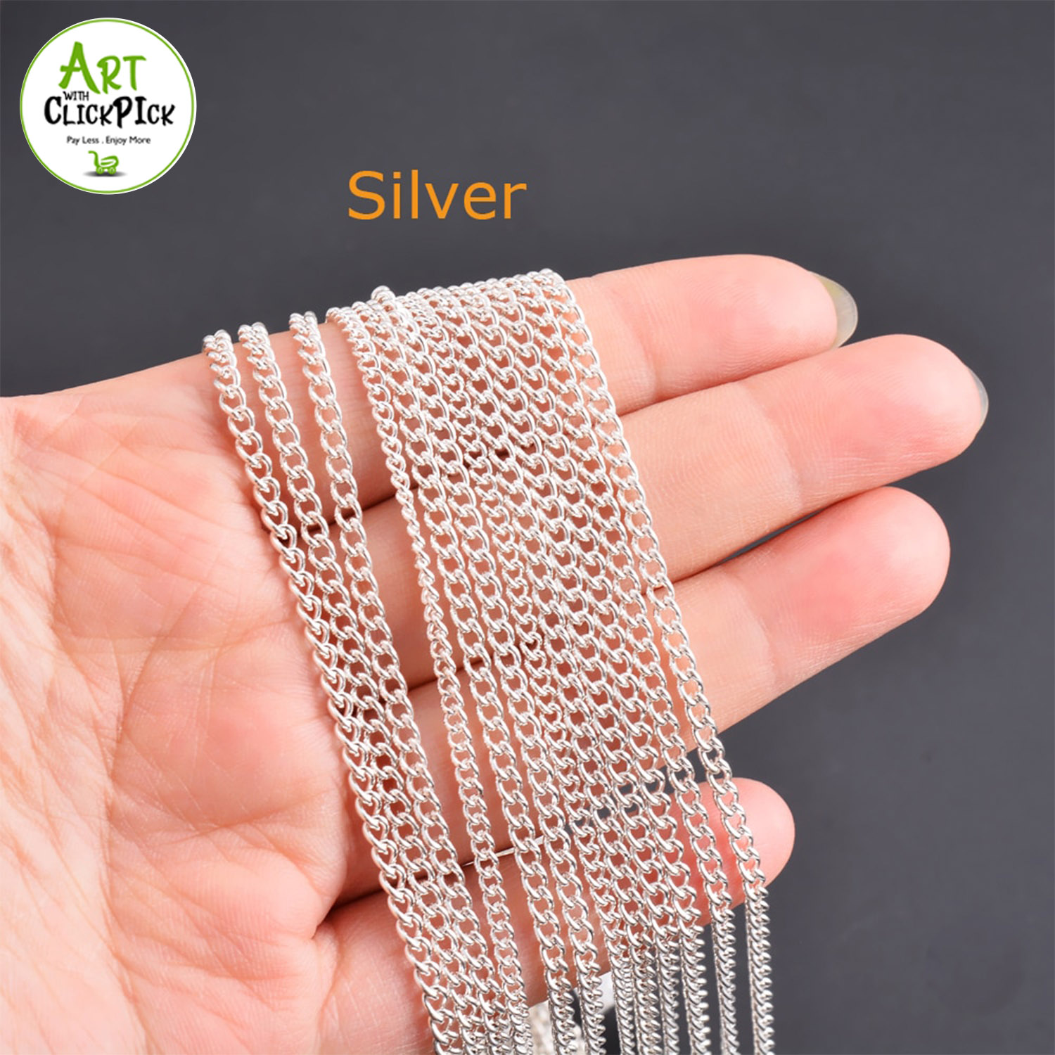 Silver / Golden Chain 2mm | Jewelry Making Accessories | Necklace Pendants Materials