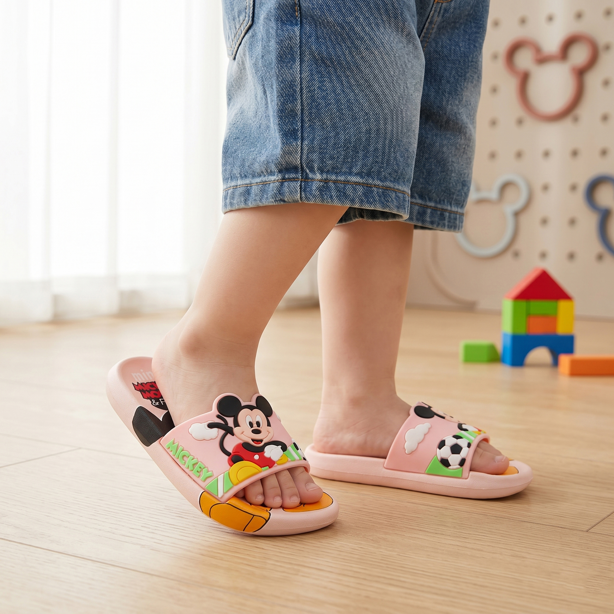 Imported Quality Mickey Mouse Theme Soft Sole Summer Slippers for Kids Boys & Girls - ARSSLIP2