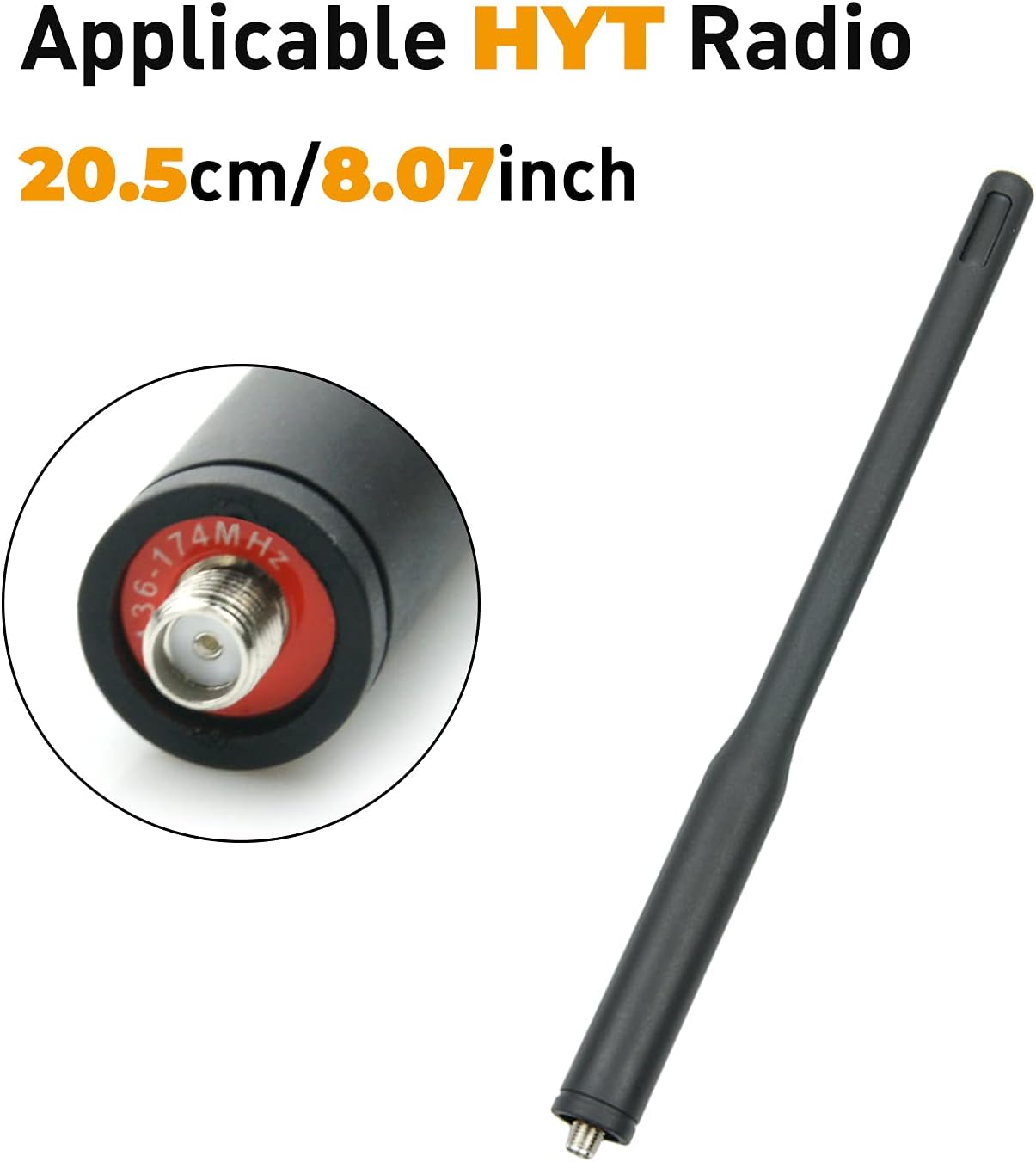 Antenne UHF 400-470 MHz SMA Femelle Pour Radios Portables HYTERA, PD/TC/TD Series - Fasient1