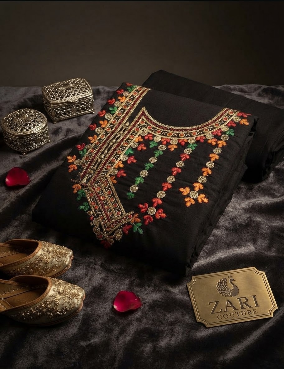 Embroidered 2-Piece Collection – Panel Embroidered Shirt & Paincha Embroidered Trouser