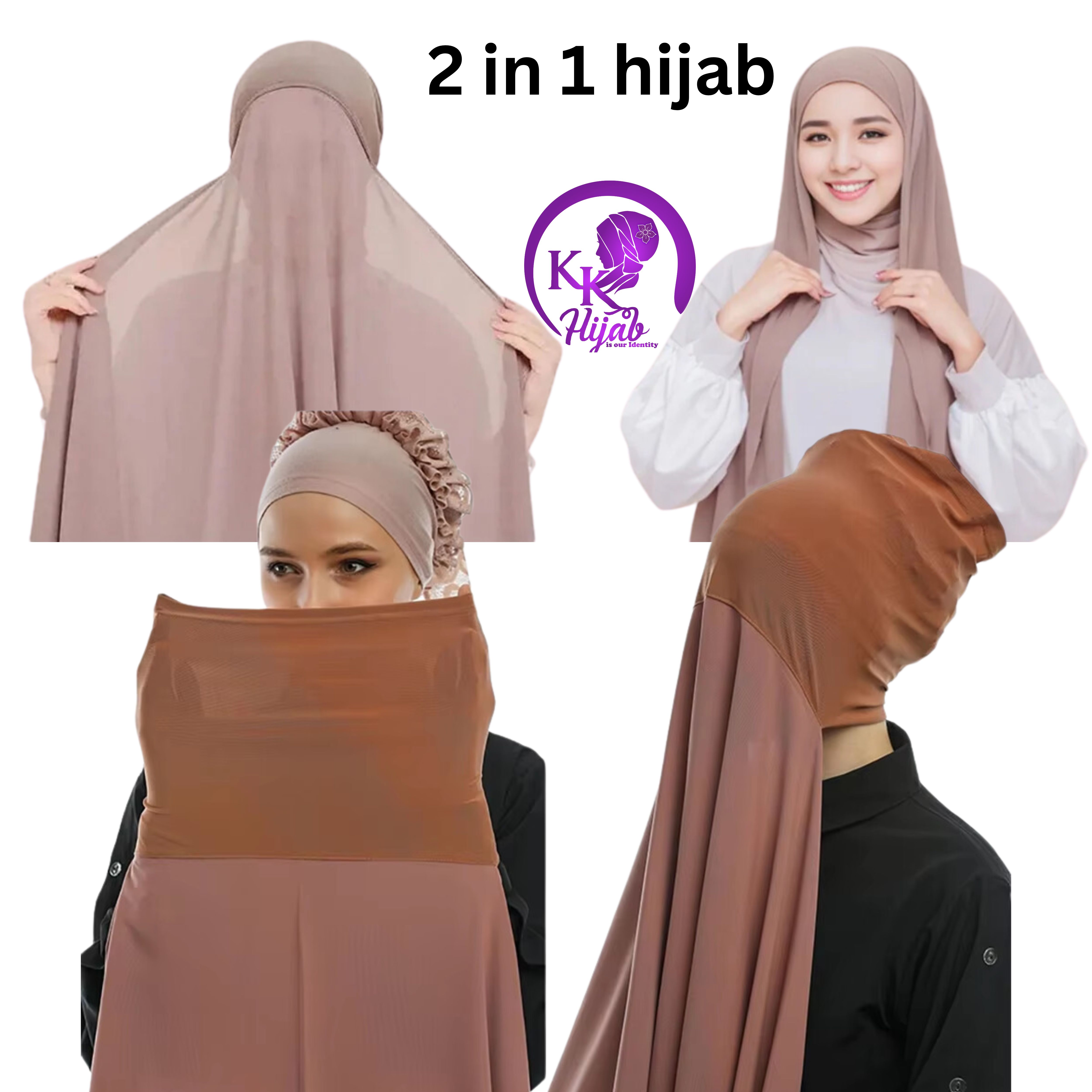 2 in 1 hijab