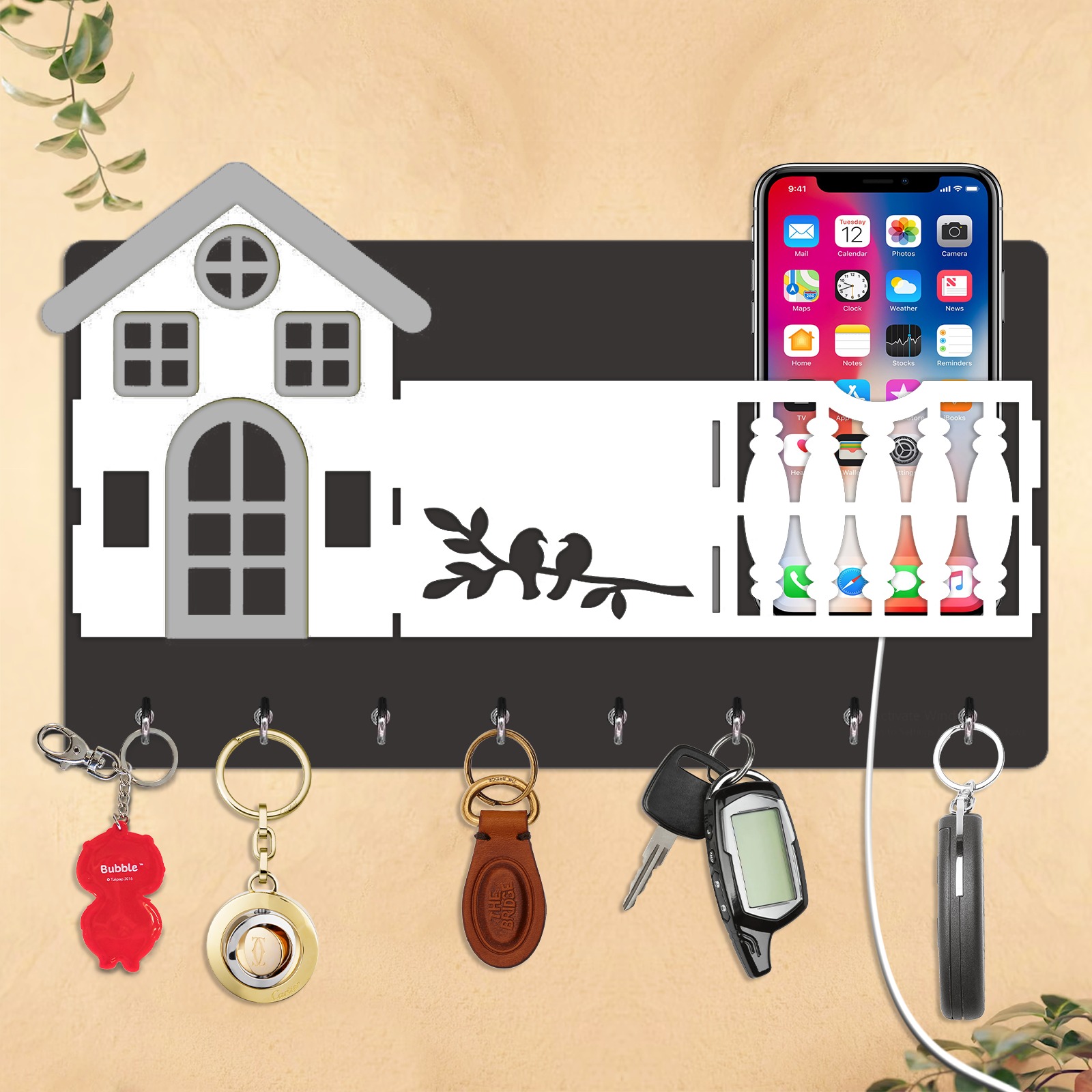Mister Traders Brand Wooden Key Holder I Key Holder Wall I Key Holder For Wall I Key Holder Wall Hanger I Key Holder Wall Hanging I Key Holders I Home Design Key Holder I Decorating items I Decorating items for home I Decoration Pieces