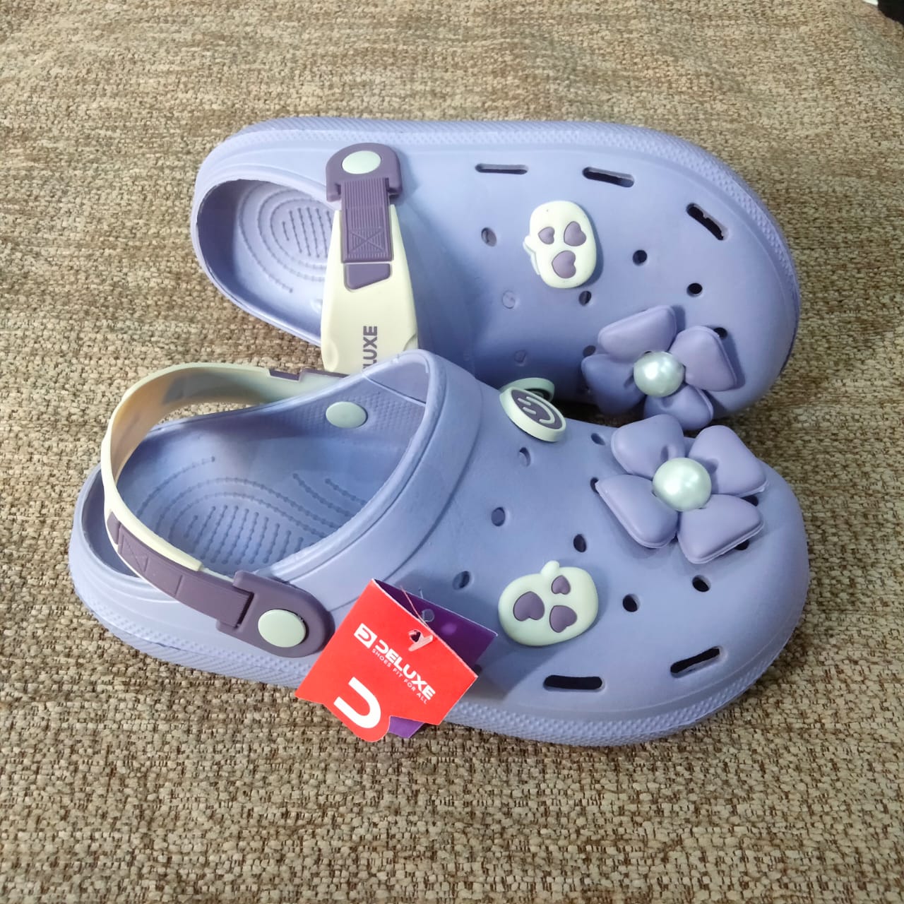 Deluxe Girls Fashion Clogs with Charm Embellishments - Casual Closed Toe Summer Collection 2025