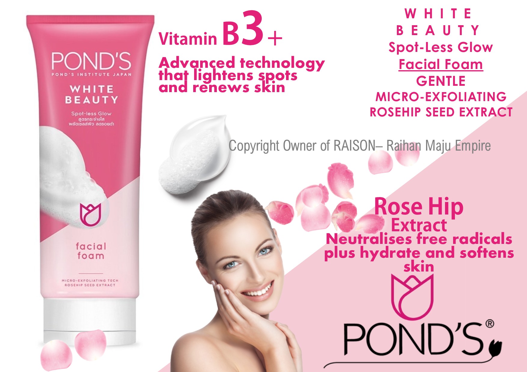 ponds foaming face wash