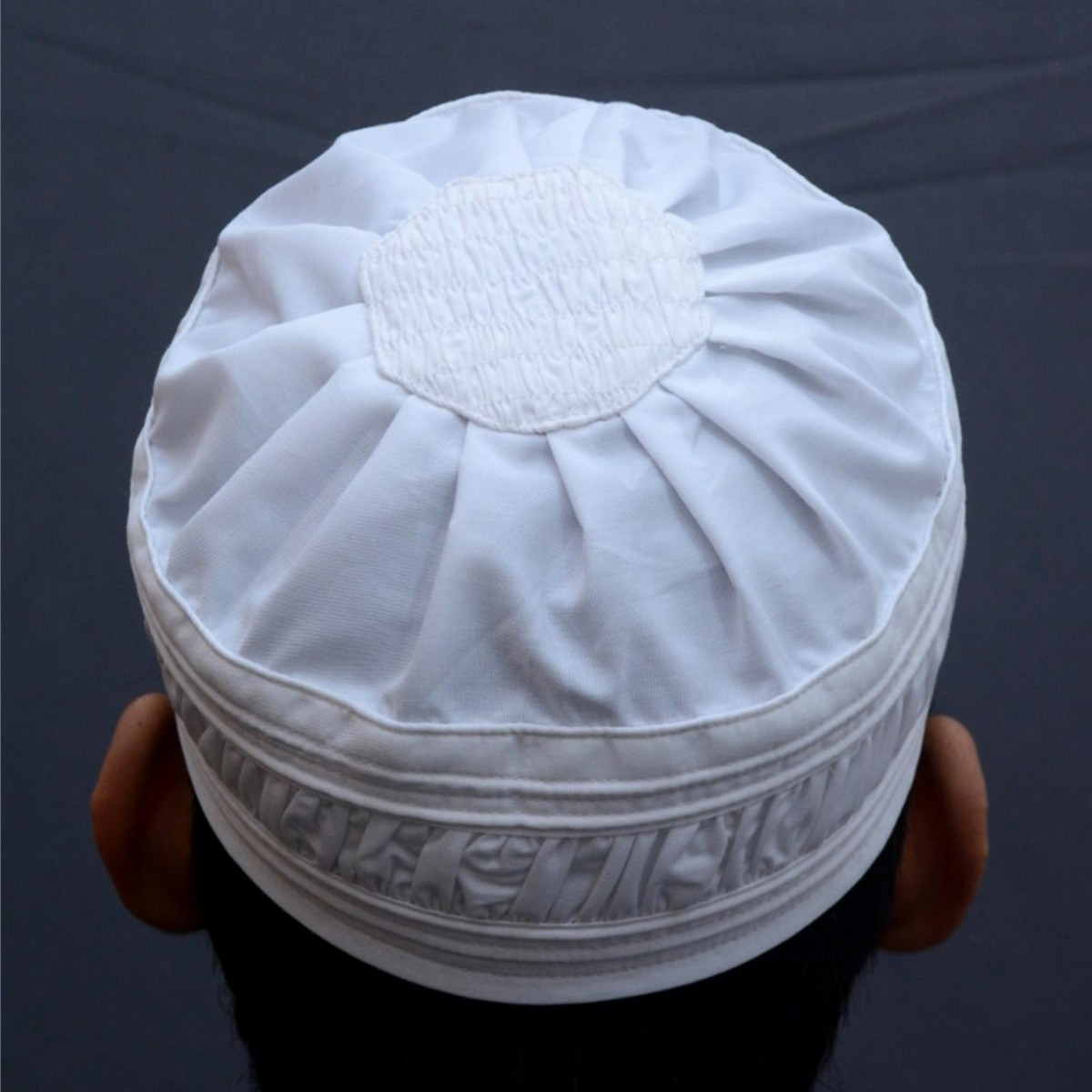Namaz Cap - Islamic - Cotton - White 